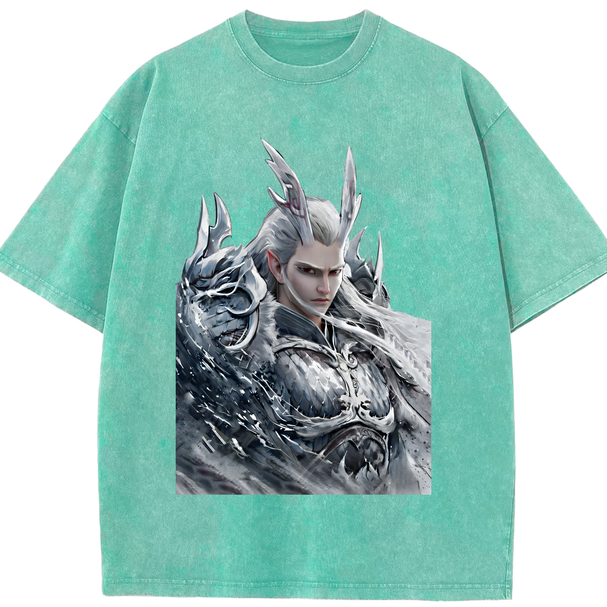 Ne Zha 2 ナタ 魔童の大暴れ 綿100% ヴィンテージ風 半袖Tシャツ（フロントプリント）